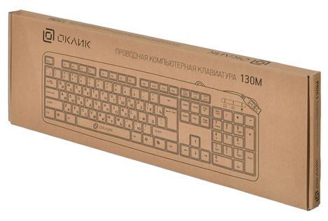 Клавиатура Oklick KeyBoard 130M 337077, цвет черный