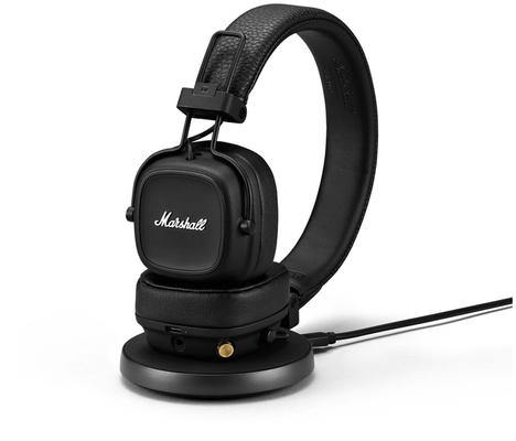 Гарнитура накладные Marshall Major IV черный беспроводные bluetooth оголовье (MAJOR IV BLACK)