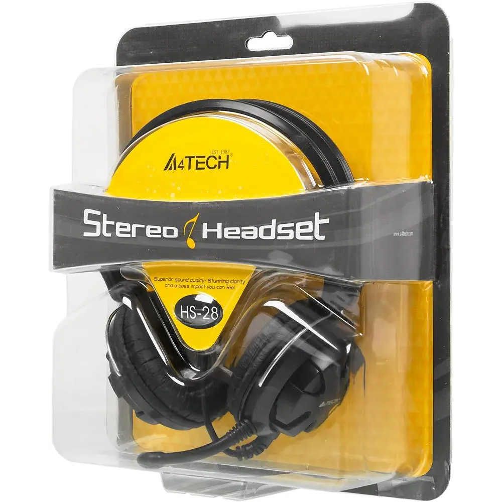 Гарнитура A4tech HS-28, цвет серый/черный