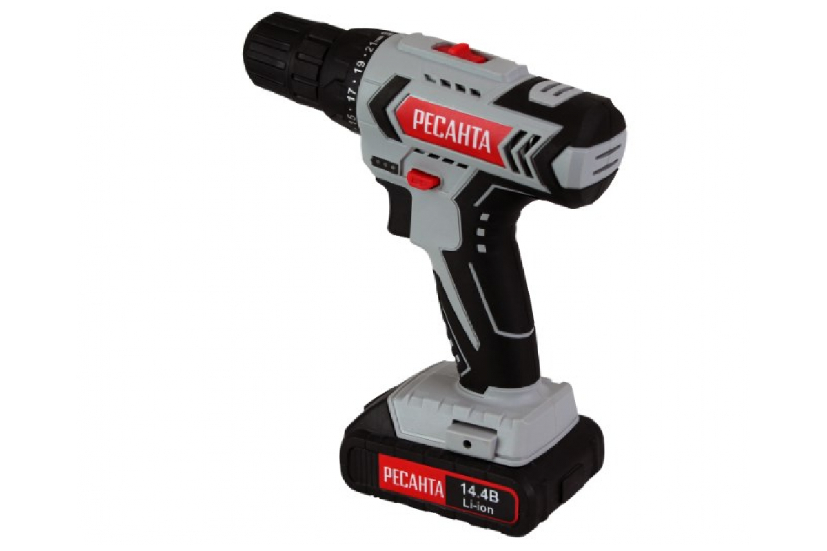 Безударная дрель-шуруповерт РЕСАНТА ДА-14-2ЛК