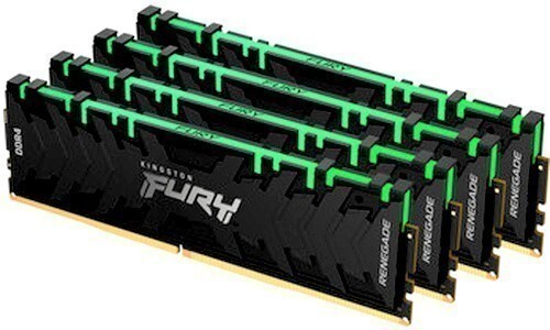 

Kingston 64GB 3200MHz DDR4 CL16 DIMM (Kit of 4) 1Gx8 FURY Renegade RGB