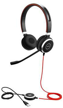 Гарнитура Jabra Evolve EVOLVE 40 Stereo, цвет красный/черный/серебристый