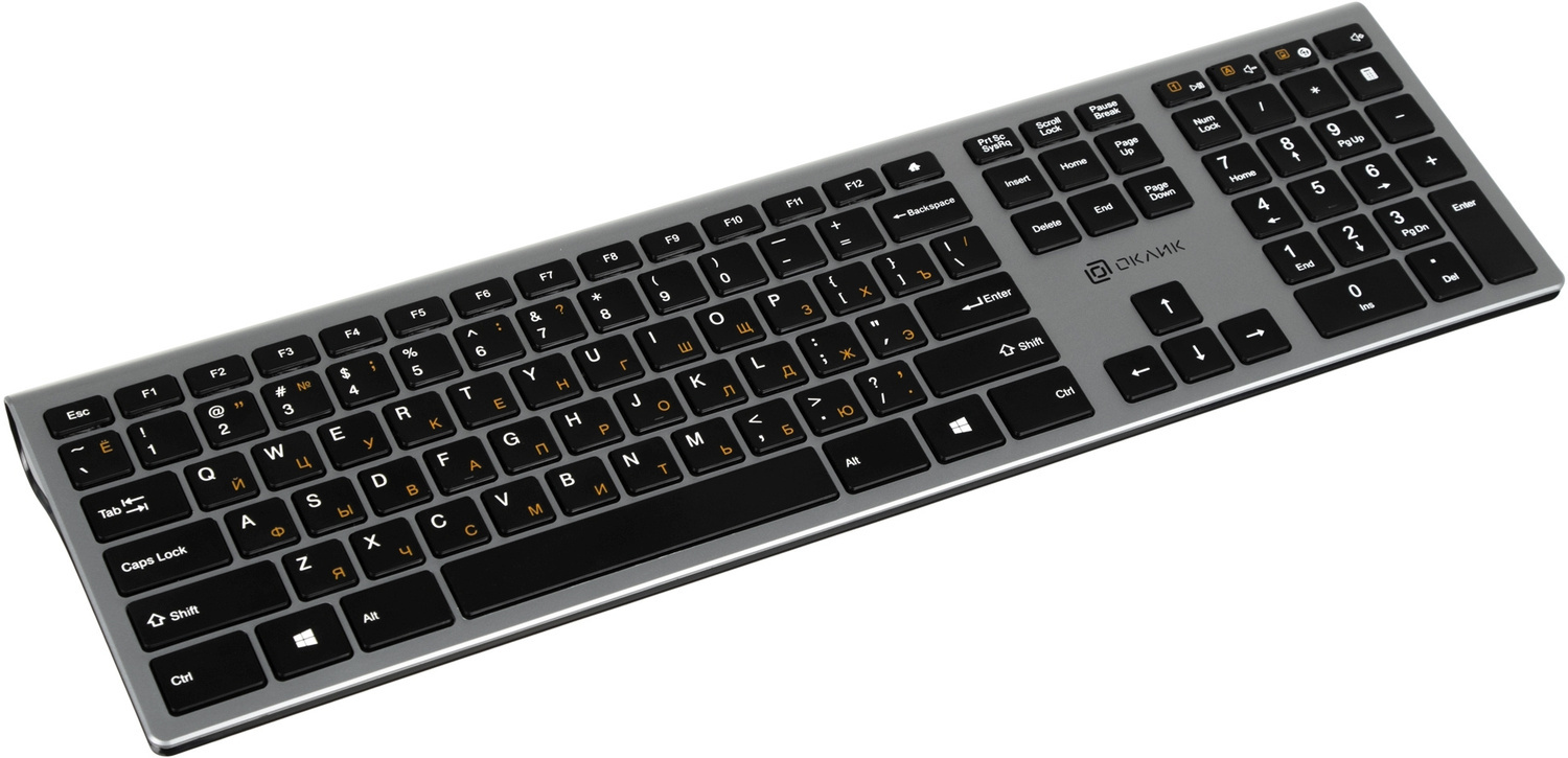 Клавиатура Oklick USB 890S 1784239, цвет серый