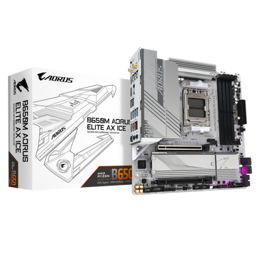 Материнская плата Gigabyte AM5 AMD B850 B650M AORUS ELITE AX ICE