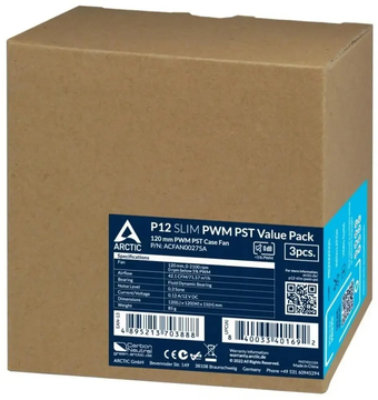 Вентилятор ArcticCooling для корпуса P12 SLIM PWM PST (3 pack)