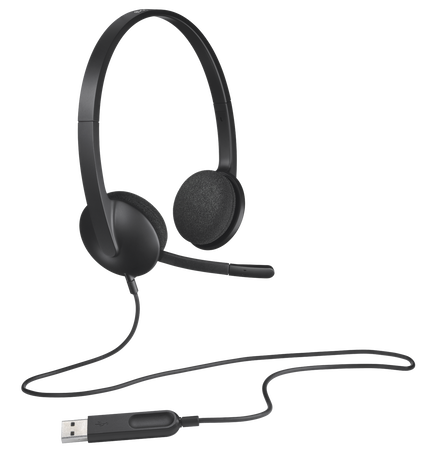 Гарнитура Logitech H340 USB, цвет черный