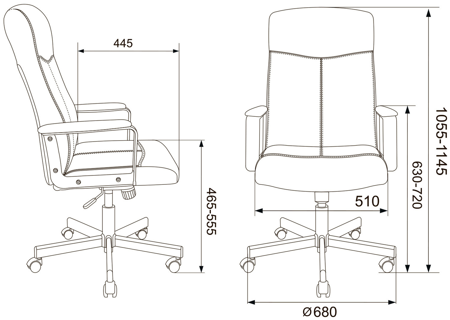Кресло руководителя Бюрократ  DOMINUS