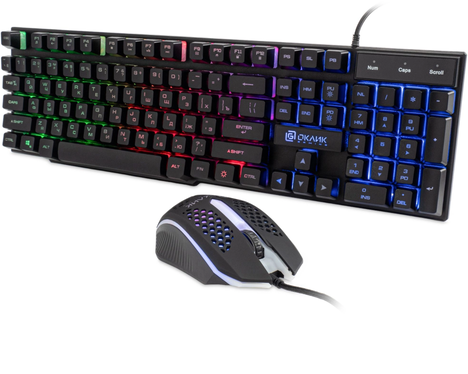 Клавиатура+мышь Oklick KB+M 400GMK 1546779, цвет черный