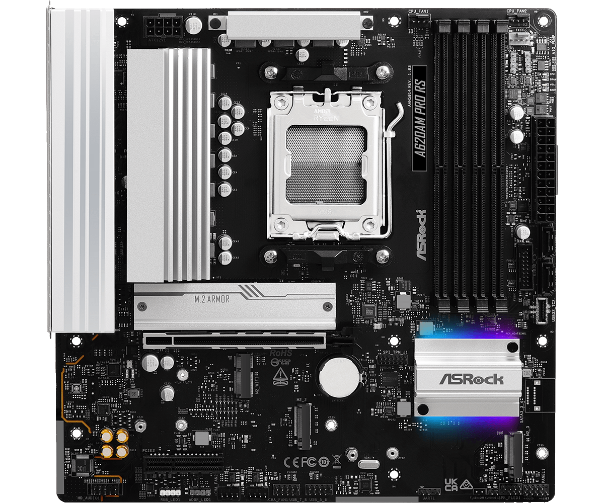 Материнская плата ASRock AM5 AMD A620A A620AM Pro RS