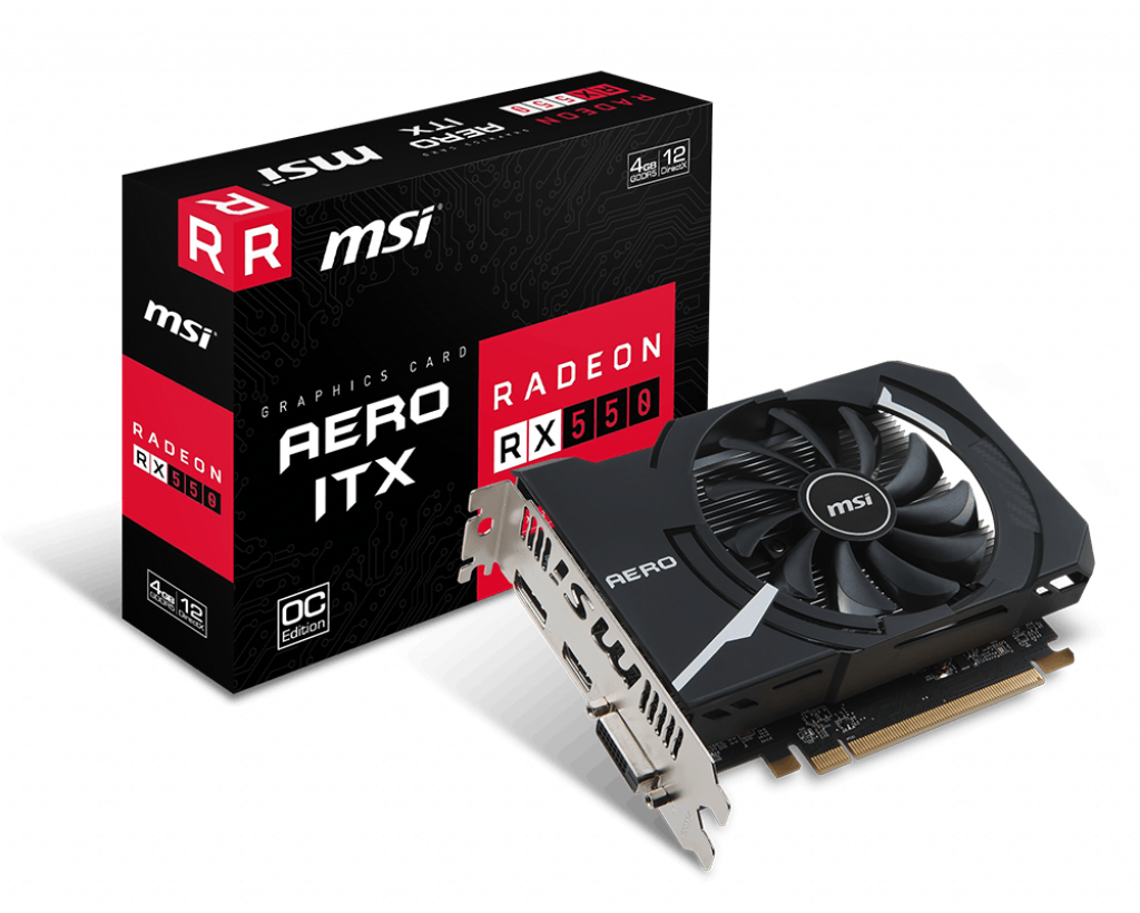 Видеокарта MSI Radeon RX 550 4 ΓБ Retail