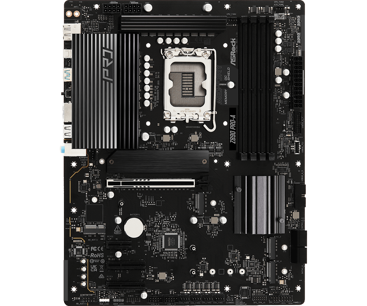 Материнская плата ASRock LGA 1851 Intel Z890 Z890 PRO-A