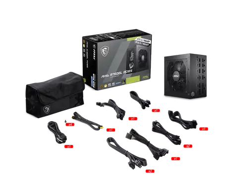 Блок питания MSI A750GL PCIE5 Gen.5 80+ gold