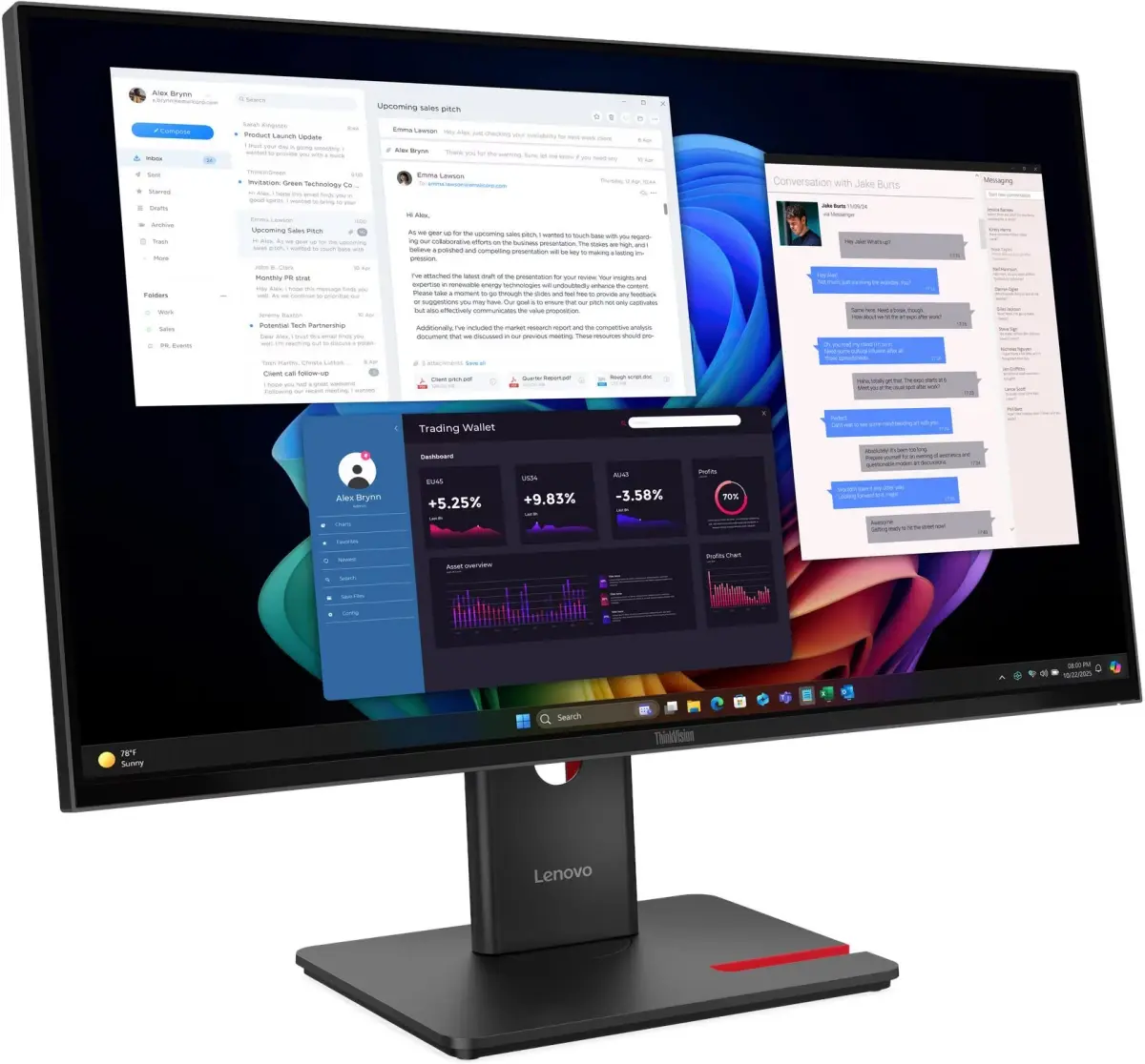 Монитор LENOVO T27UD-40 27.0-inch черный