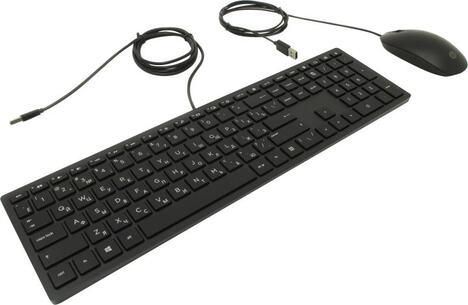 Клавиатура+мышь HP Inc. Pavilion 400 Wired Keyboard and Mouse 4CE97AA#ACB, цвет черный