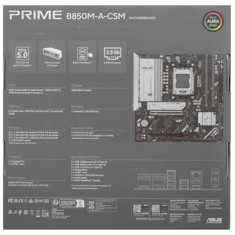 Материнская плата ASUS AMD B850 PRIME B850M-A-CSM
