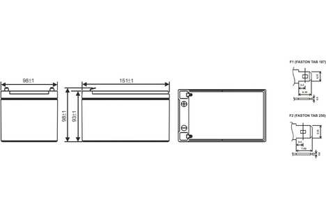 Сменная батарея для ИБП WBR GP 12120 F2