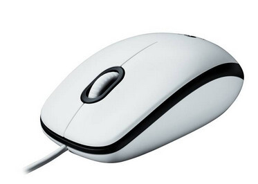 Мышь Logitech B100 910-003360, цвет белый