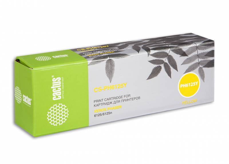 Тонер-картридж желтый Cactus CS-PH6125Y
