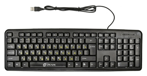 Клавиатура Oklick KeyBoard 130M 337077, цвет черный