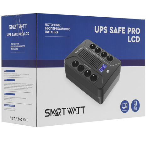ИБП SMARTWATT UPS SAFE PRO LCD  600 (UPS SAFE PRO LCD 600)