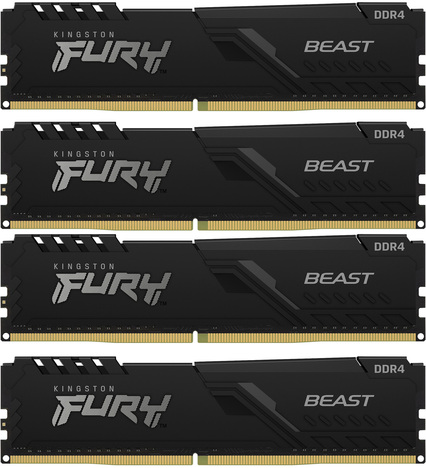 Оперативная память Kingston FURY Beast Black KF432C16BB1K4/64