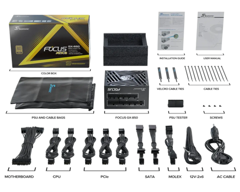 Блок питания Seasonic FOCUS GX ATX 3 (2024) 850W