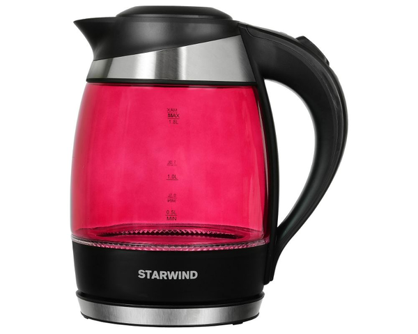 

Чайник электрический Starwind SKG2214 1.8л. 2200Вт малиновый (корпус: стекло)
