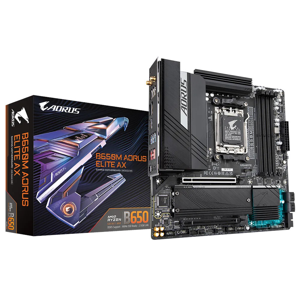 Материнская плата Gigabyte AM5 AMD B650 B650M AORUS ELITE AX