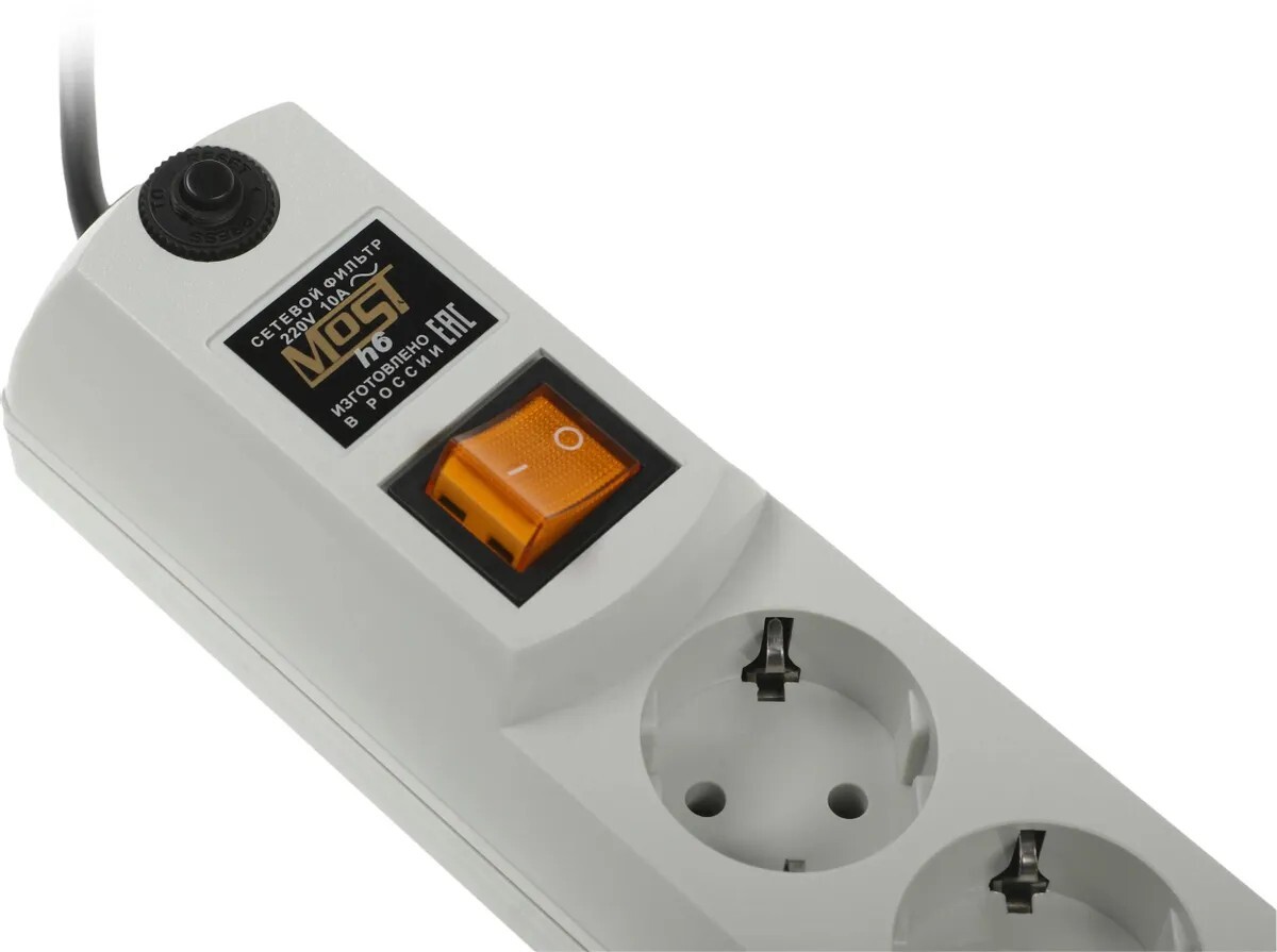 Сетевой фильтр Most Сетевой фильтр H6 2м (6 розеток)