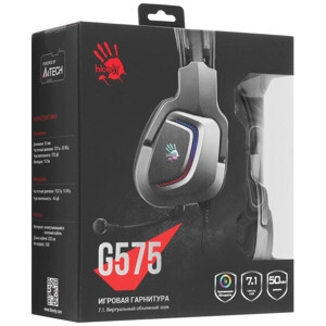 Гарнитура A4tech Bloody G575, цвет серебристый/черный