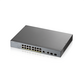 GS1350-18HP L2 коммутатор PoE+ для IP-видеокамер Zyxel GS1350-18HP, rack 19", 16xGE PoE+, 2xCombo (SFP/RJ-45), бюджет PoE 250 Вт, дальность передачи п