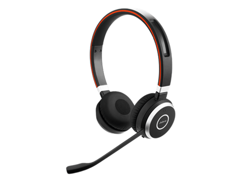 Bluetooth-гарнитура Jabra Evolve EVOLVE 65 Stereo, цвет красный/черный/серебристый