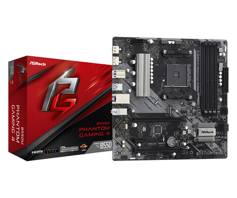 Материнская плата ASRock AM4 AMD B550 B550M Phantom Gaming 4