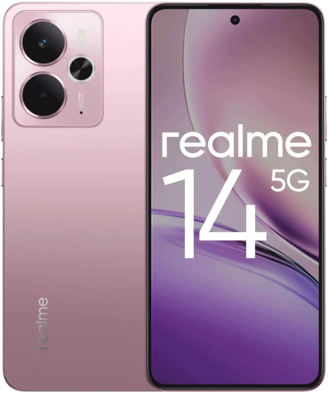 Смартфон realme  14 5G 256 ΓБ розовый