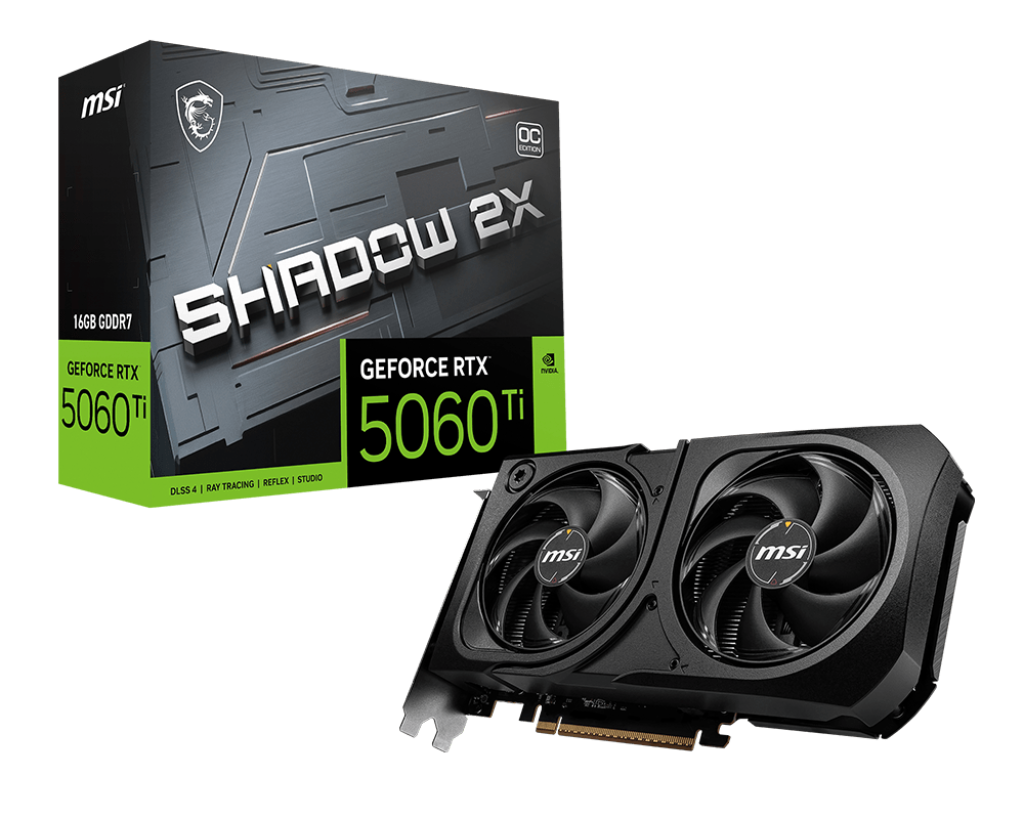 Видеокарта MSI GeForce RTX 5060 Ti 16 ΓБ Retail