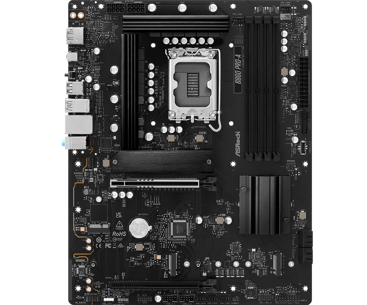 Материнская плата ASRock LGA 1851 Intel B860 B860 PRO-A