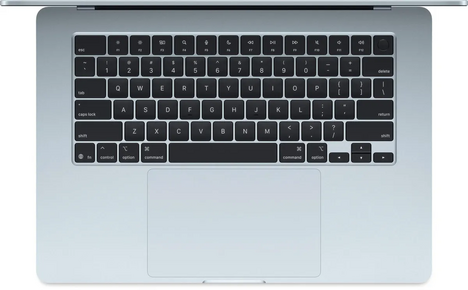 Ноутбук Apple MacBook Air A3241 M4 10 core 16Gb SSD256Gb/10 core GPU 15.3" Liquid Retina (2880x1864) macOS lt.blue WiFi BT Cam (MC7A4HN/A)