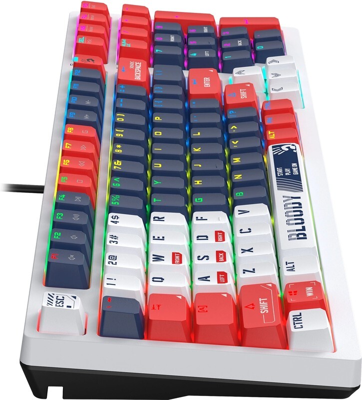 Клавиатура A4tech Bloody S98 Sports BLMS Plus S98 SPORTS NAVY BLMS RED PLUS, цвет белый