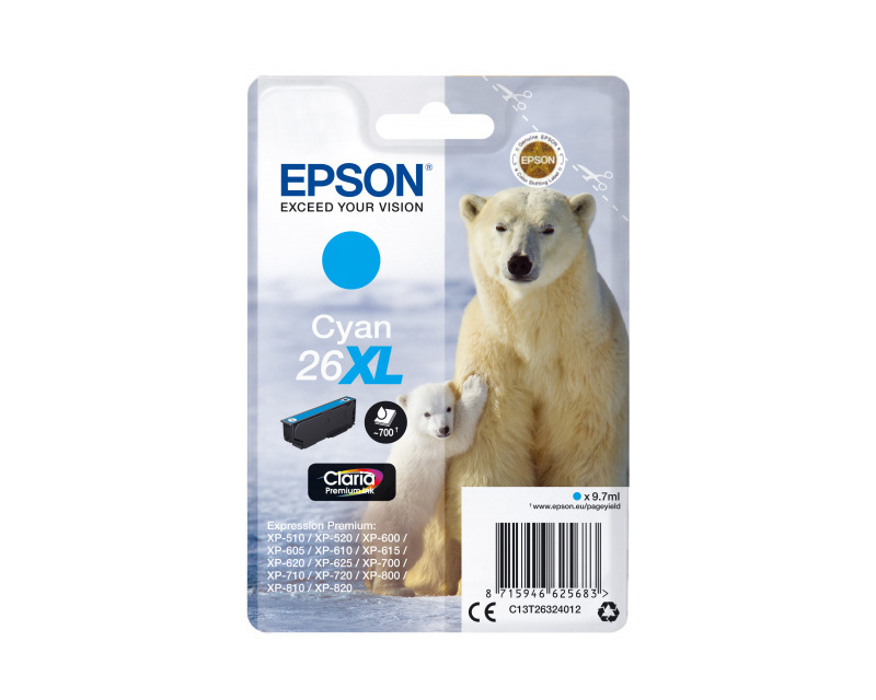 Картридж голубой Epson C13T26324012