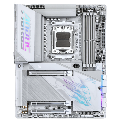 GIGABYTE X870E AORUS PRO X3D ICE, AM5, X870, 4*DDR5,  4*SATA, 4*M.2, 7*USB 3.2, 2*USB 2.0, 2*Type-C, 3*PCIx16, HDMI, ATX