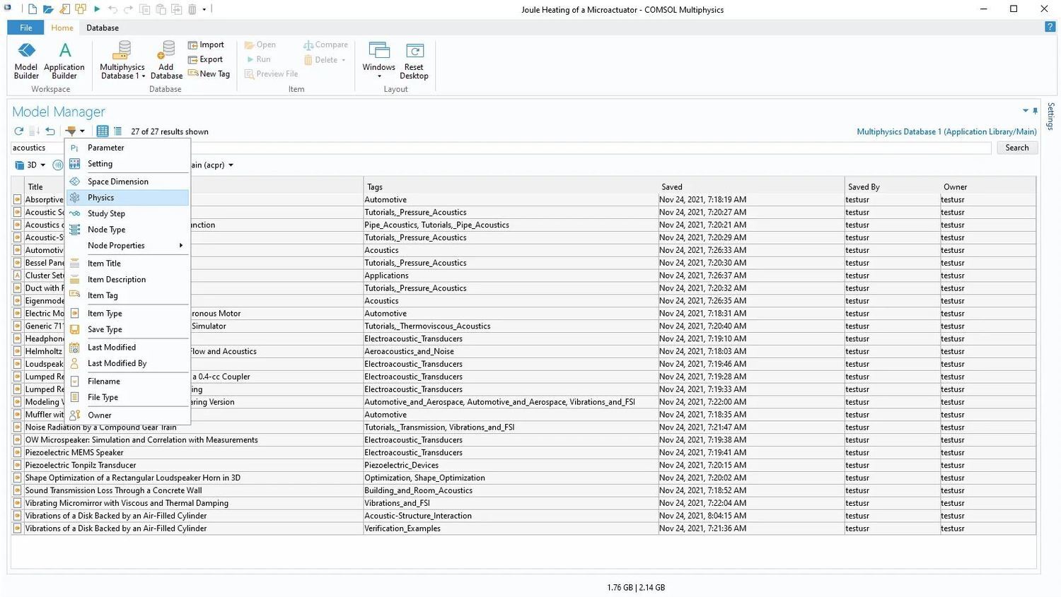 Платформа COMSOL Multiphysics®