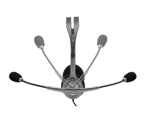 Гарнитура Logitech H110, цвет черный/серебристый