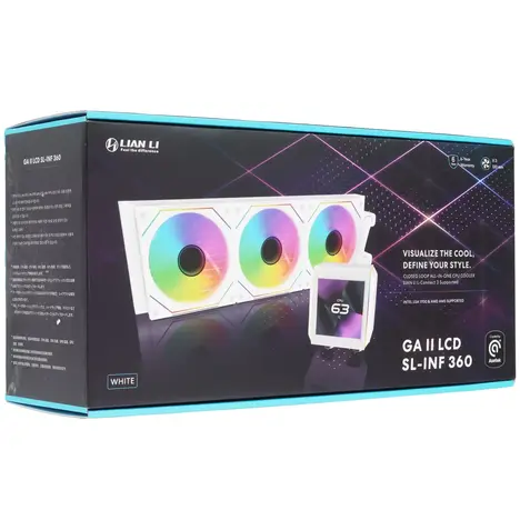 Кулер Процессорный Lian Li Система водяного охлаждения GA II LCD SL-INF 360 White