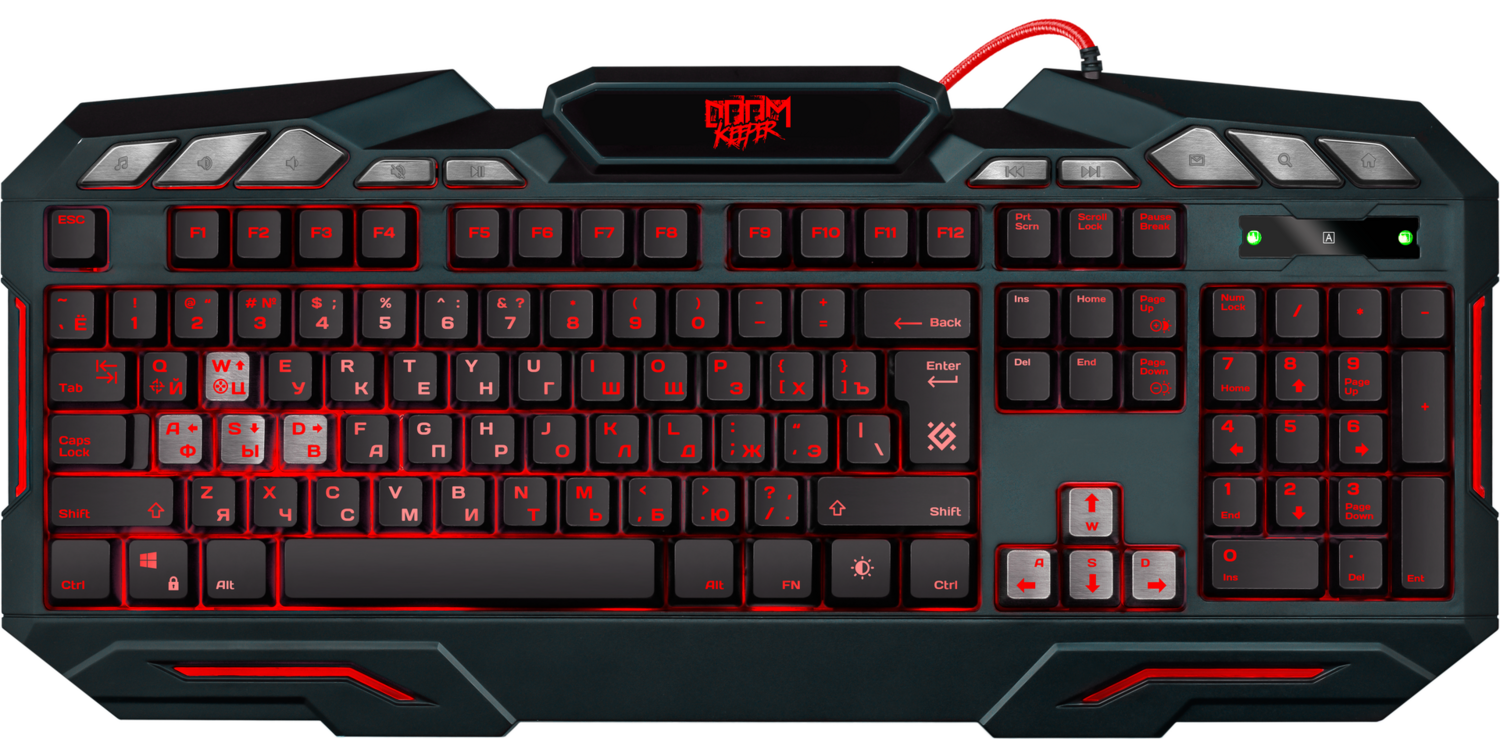 Клавиатура Defender Doom Keeper GK-100DL 45100, цвет черный