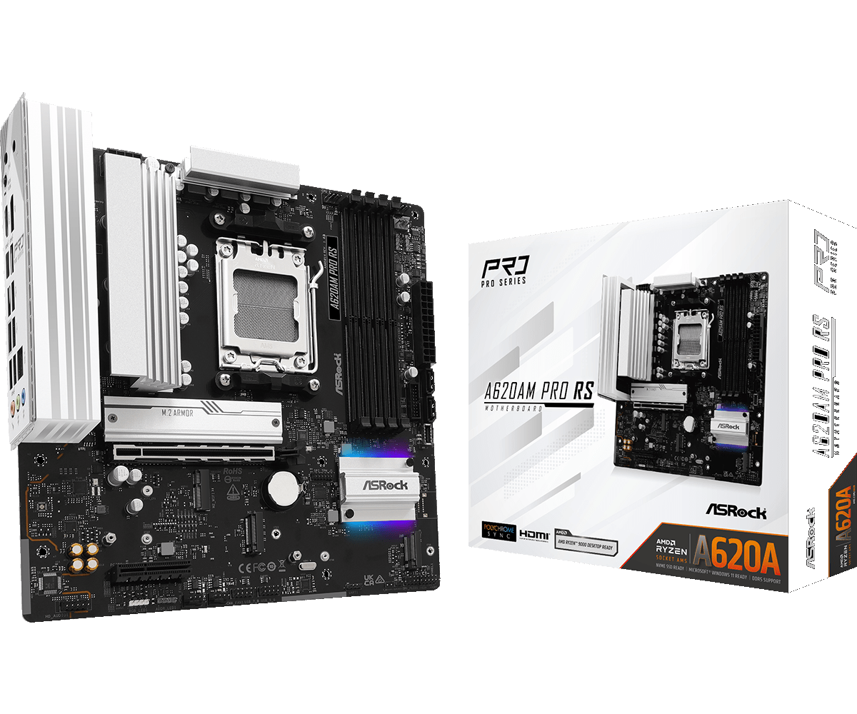 Материнская плата ASRock AM5 AMD A620A A620AM Pro RS