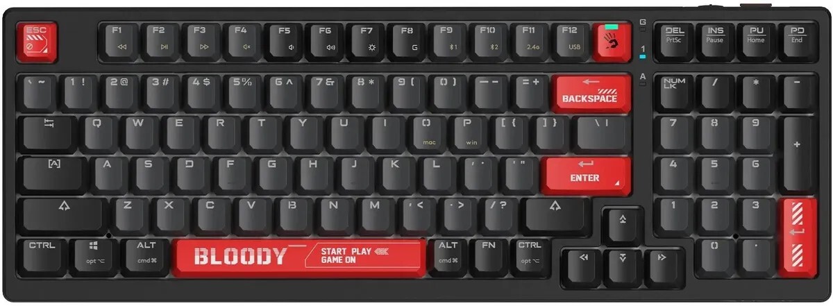Клавиатура A4tech Bloody WS98 Pixels Red WS98, цвет черный
