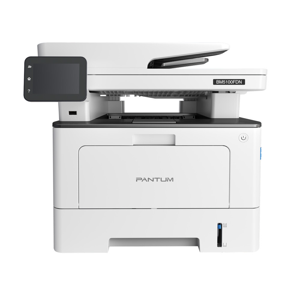 Pantum BM5100FDN, P/C/S/F, Mono laser, А4, 40 ppm (max 100000 p/mon), 1.2 GHz, 1200x1200 dpi, 512 MB RAM, Duplex, DADF50, paper tray 250 pages, USB, LAN, start. cartridge 3000 pages