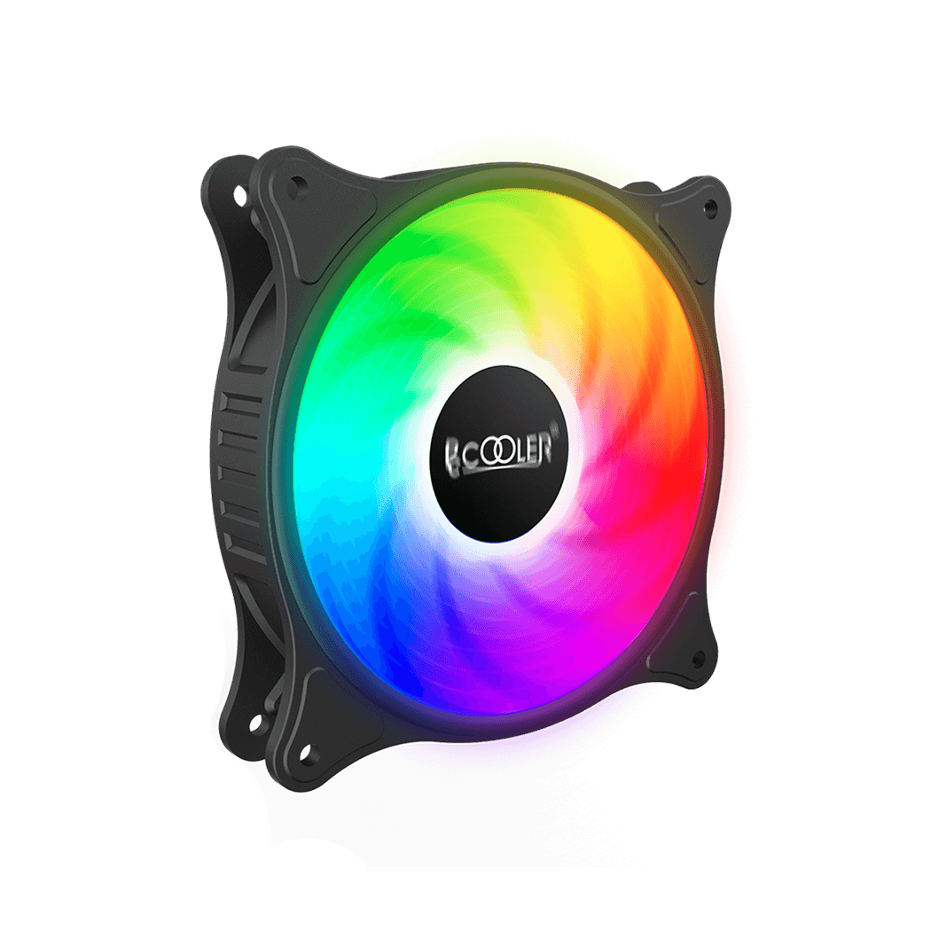 Кулер для корпуса/ Case Cooler PCCooler FX 120 ARGB BK (120x120x25mm, 4-pin PWM, ARGB, 52.79CFM, 33.2dBA, 2000RPM, Black)