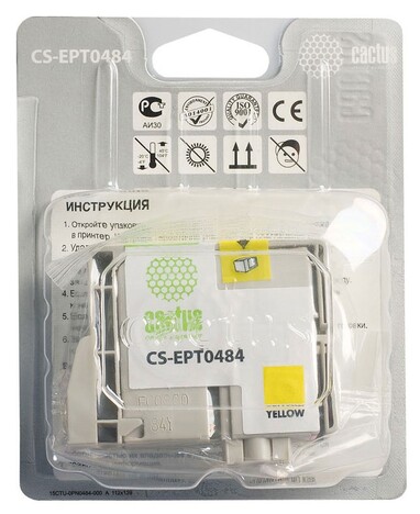 Картридж желтый Cactus CS-EPT0484
