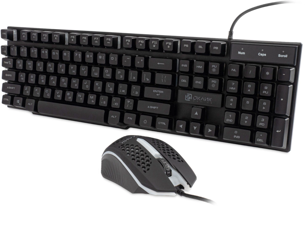 Клавиатура+мышь Oklick KB+M 400GMK 1546779, цвет черный